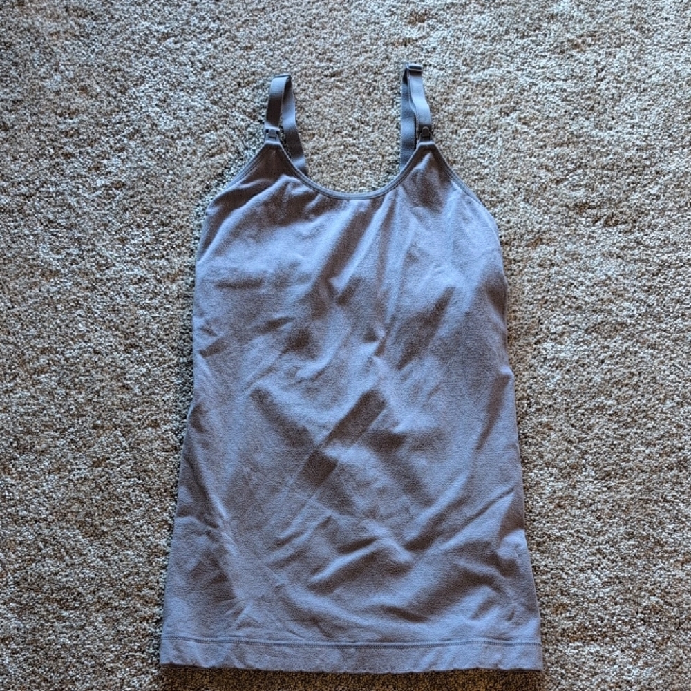 Bamboobies Nursing Tank, Slate Gray, Size XS